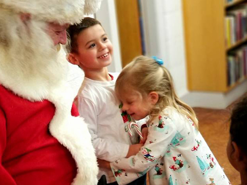 Kids with Santa