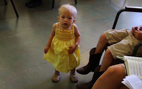 Lulu at Flower Communion